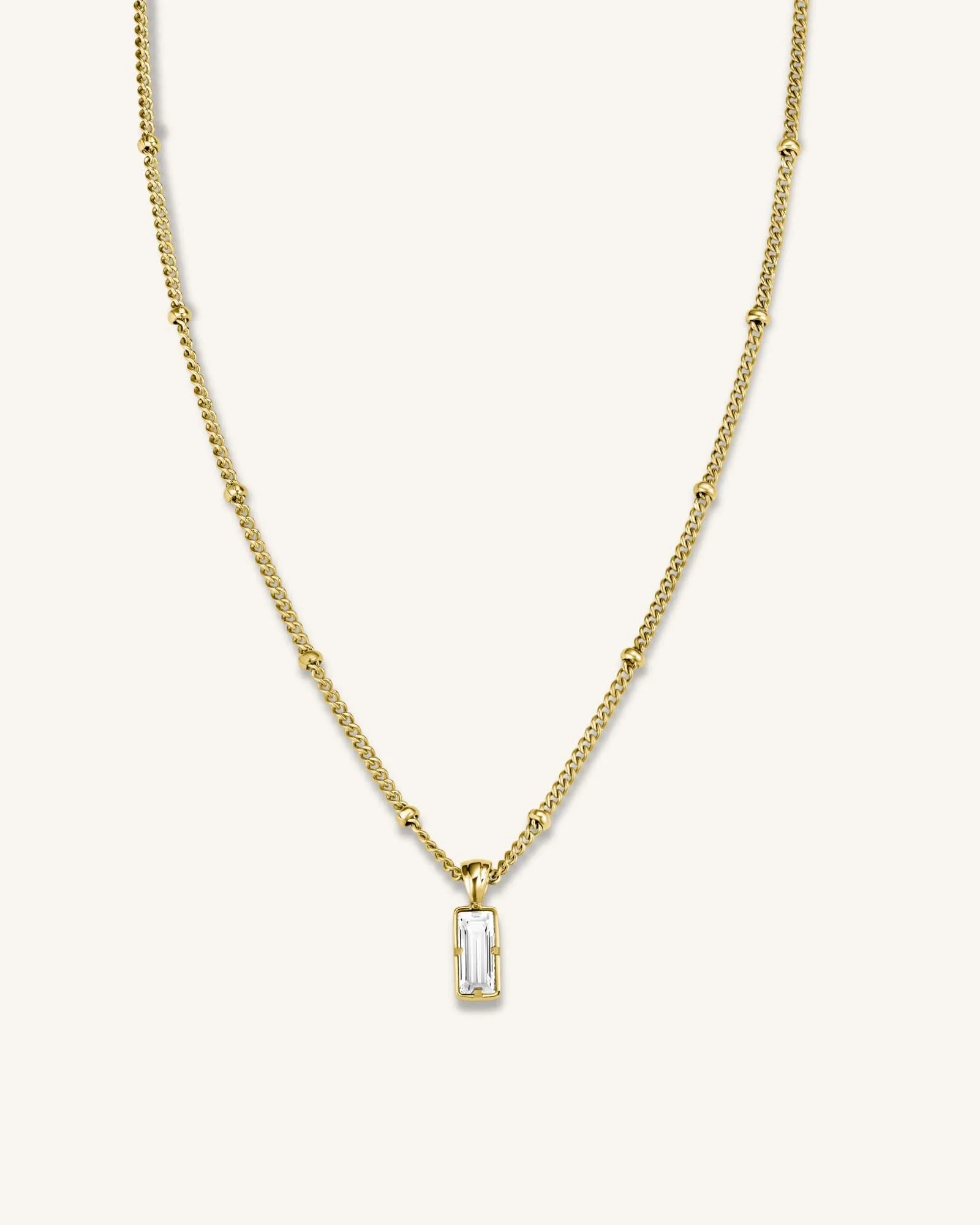 Necklace With Baguette Crystal