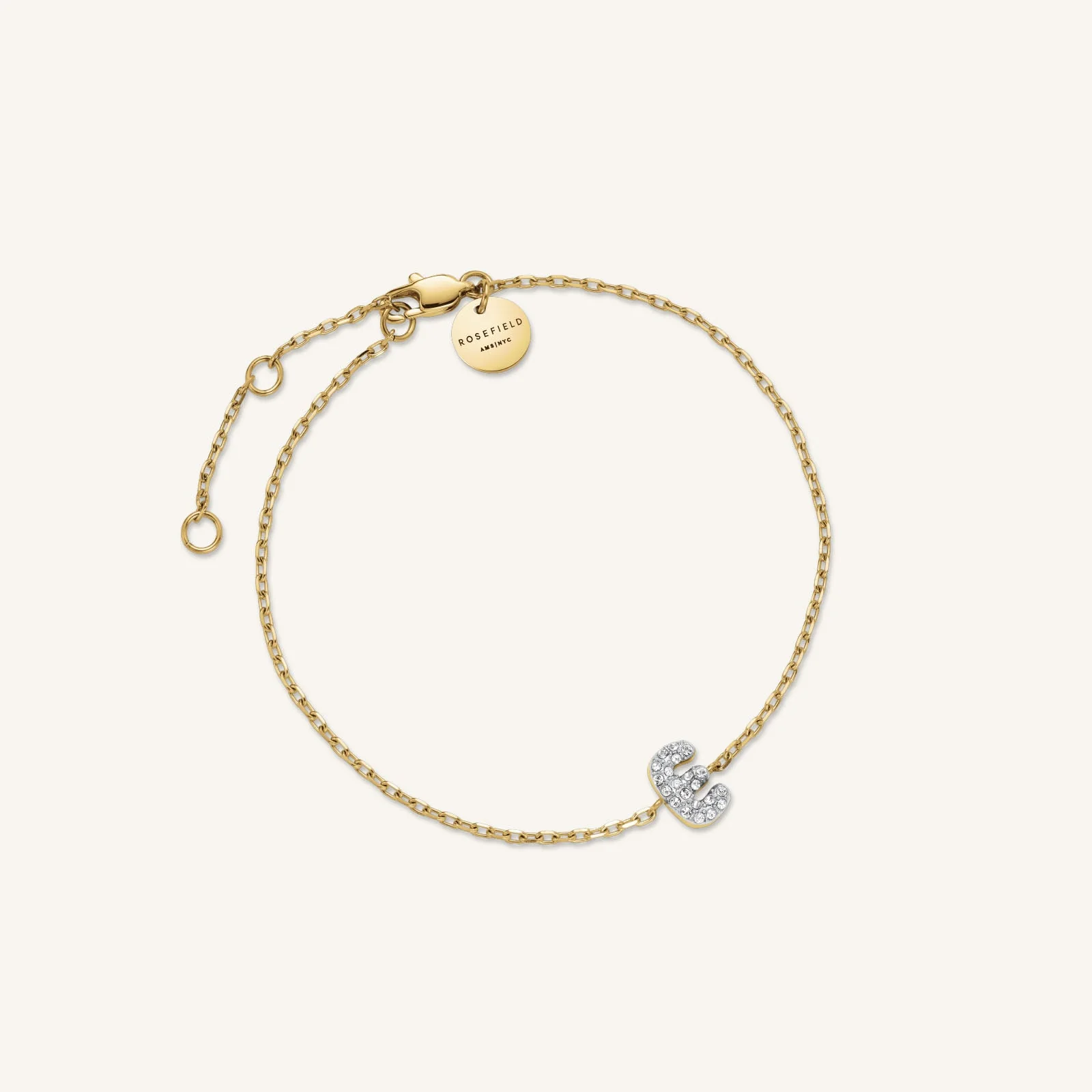 Kristall buchstabe E Armband