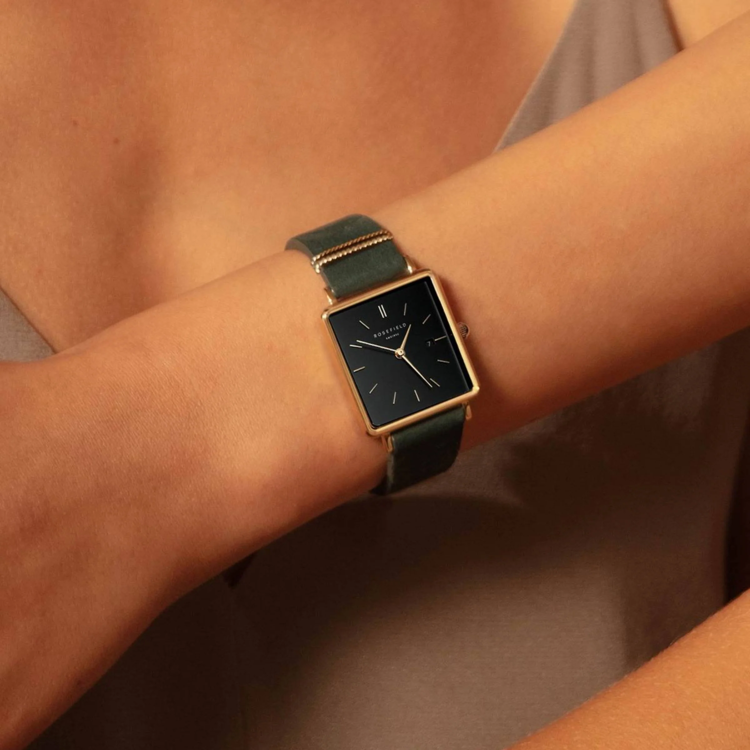 Boxy Schwarz Waldgrün + Uhrenband Geschenkset - Image 2