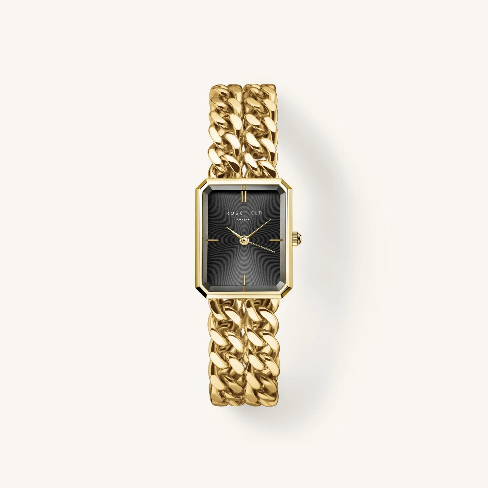 Studio Double Chain Schwarz Gold