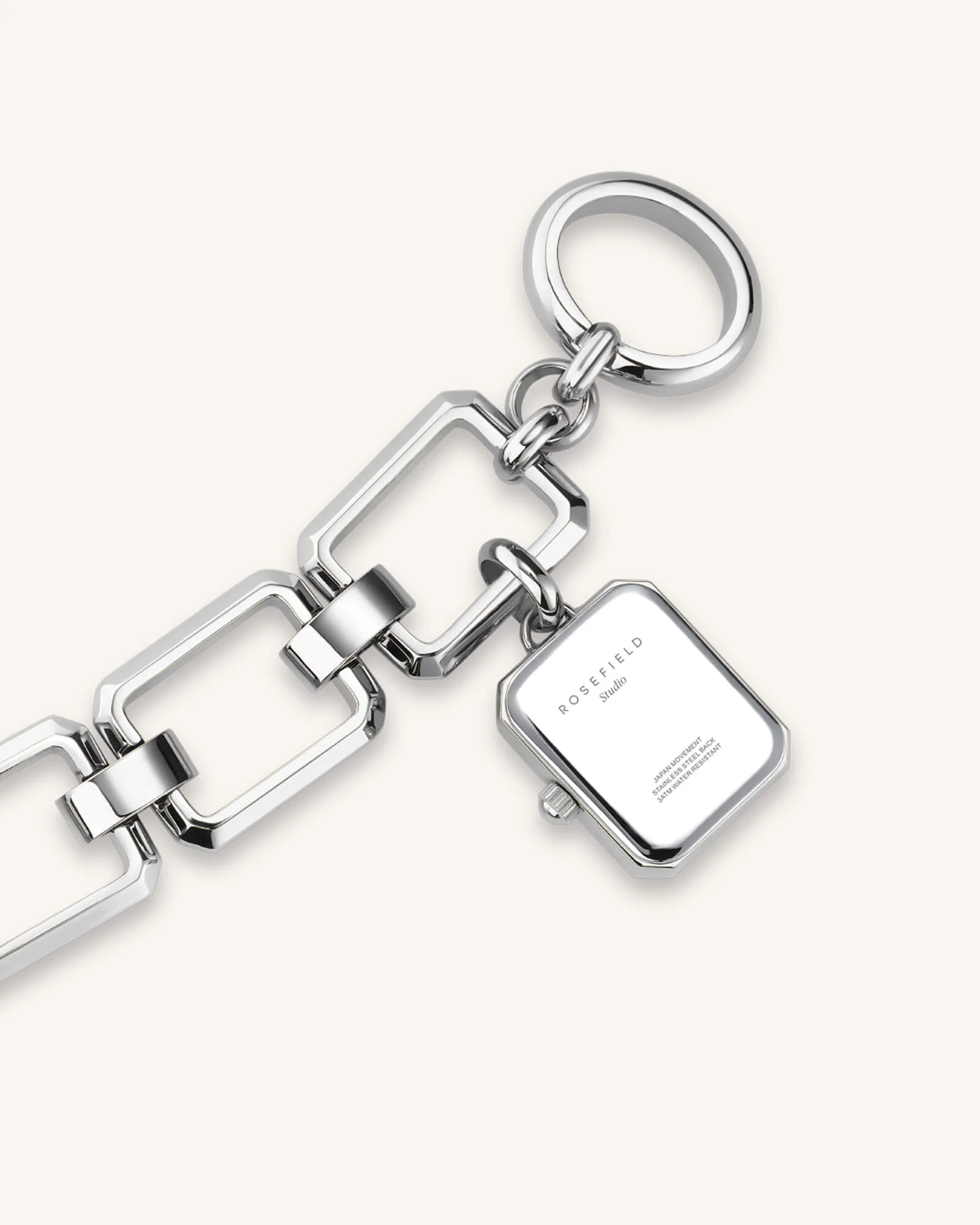 Octagon Charm Chain Silber - Mit Gravur